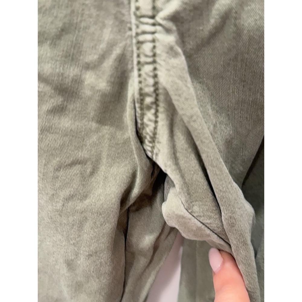American Eagle Stretch Cargo Pants Womens 6 WIde Leg Strap D Ring Military Cargo - Picture 5 of 10